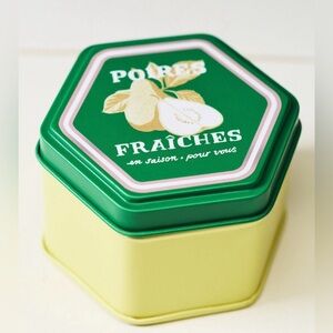 Anthropologie Juliette Fruity Salted Pear & Lily Tin Candle NWT